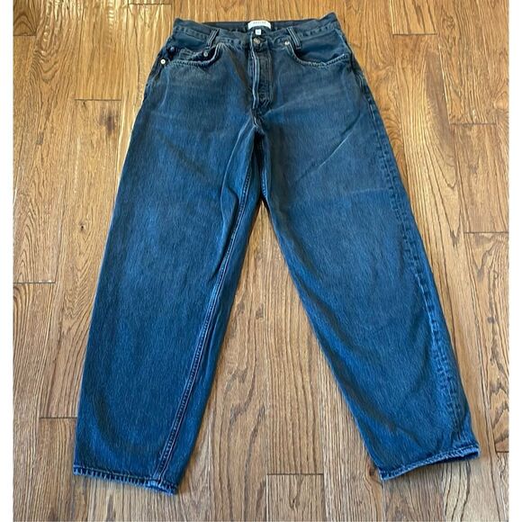 AGolde tapered leg high rise black jeans size 29 - Picture 13 of 13